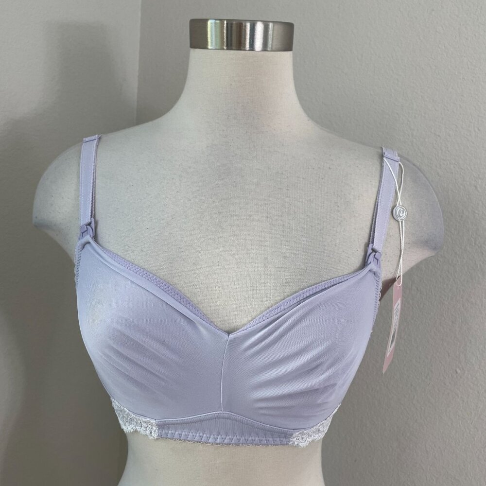 NEW Cake Lingerie Womens 32D Plum Melba Maternity Nursing Bra‎ Soft Cup Wireless